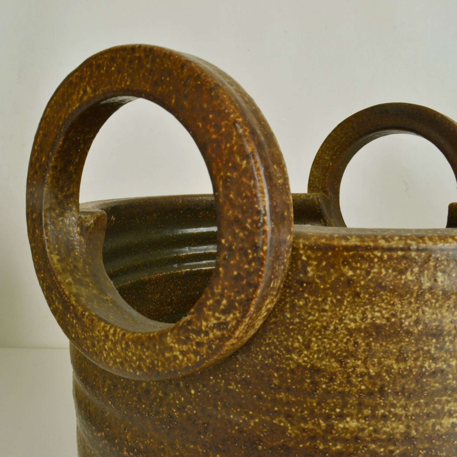 Two Handled Large Studio Ceramic Plant Pot By Mobach photo buy