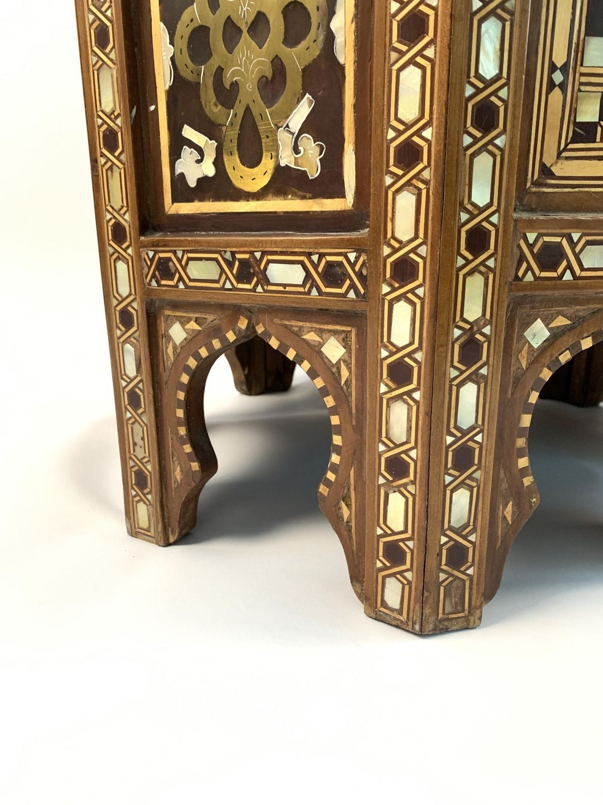 A Pair Of Ottoman Mother Of Pearl And Tortoiseshell Stands,19th Century photo 15000.0