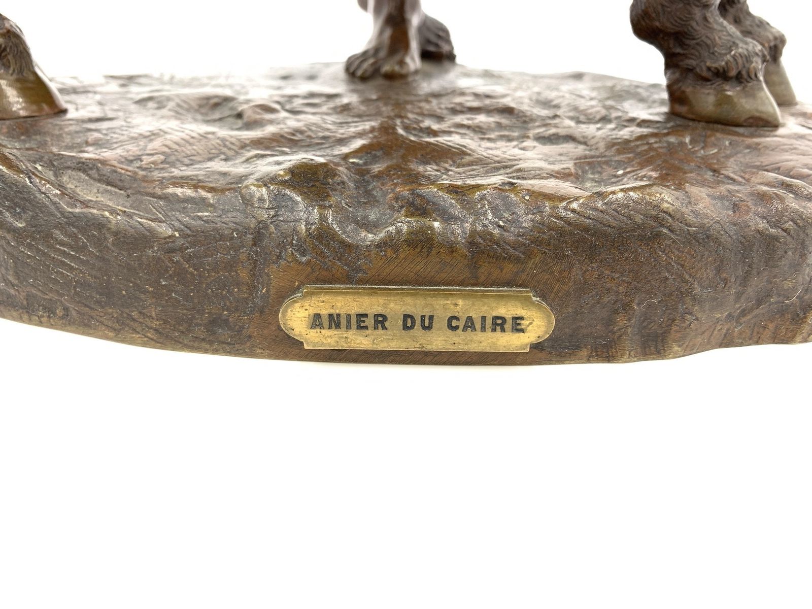 A French Patinated Bronze Group Of A Figure And Donkey, Entitled 'Anier Du Caire' photo buy