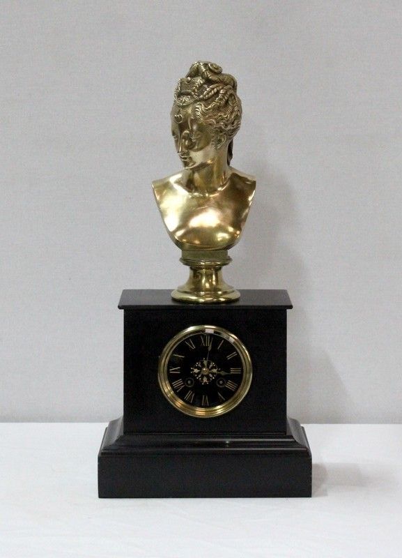 Marble Clock And Bronze Bust Of Diane De Poitiers, After J. Goujon    2nd Part 19th Century