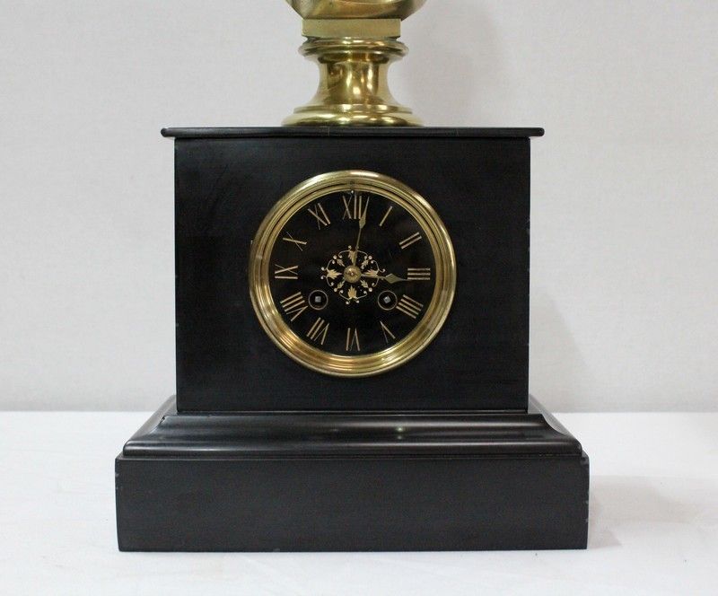 photo for sale Marble Clock And Bronze Bust Of Diane De Poitiers, After J. Goujon    2nd Part 19th Century