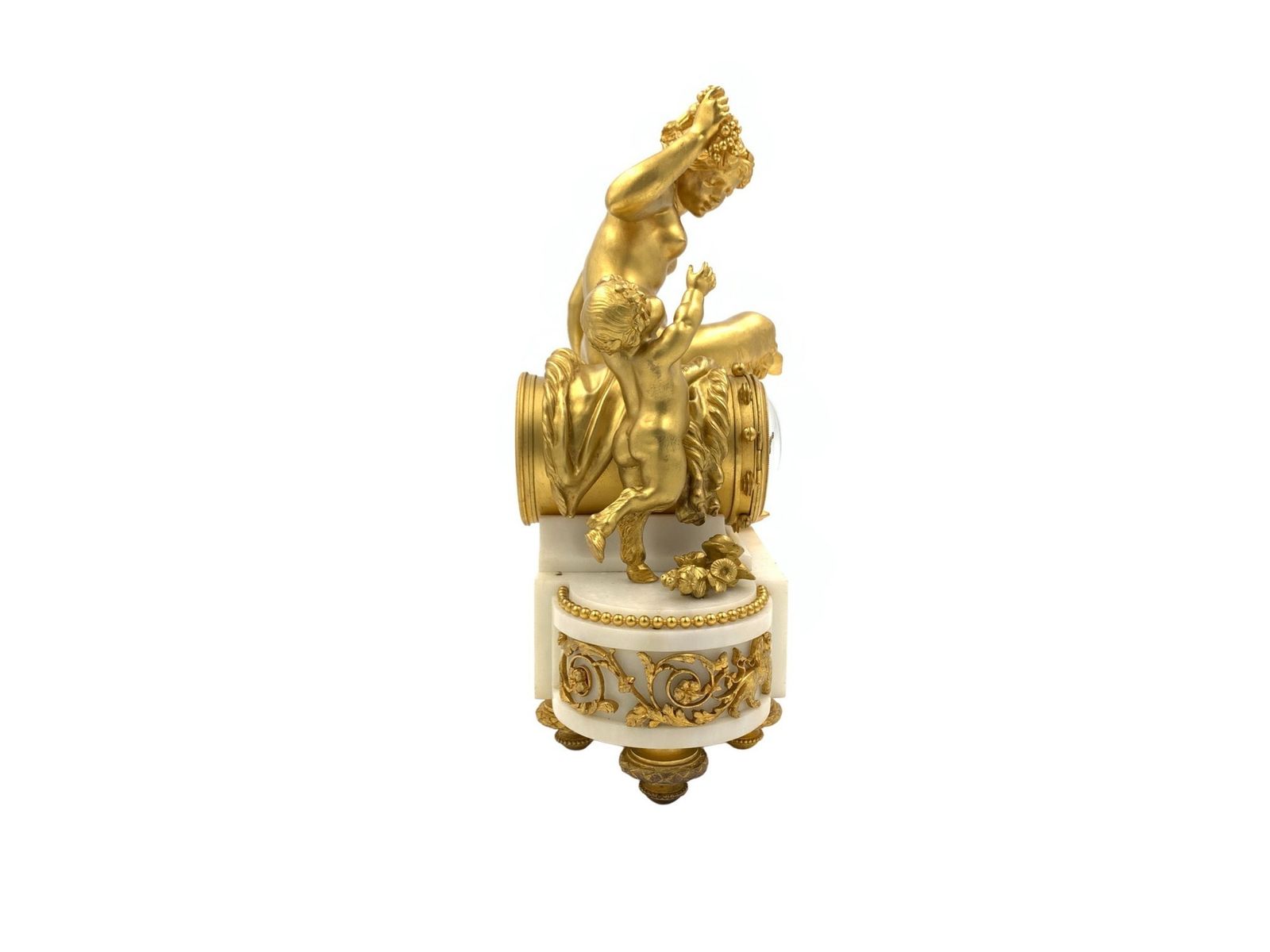 Louis XVI Style Gilt Bronze And White Marble Clock, François Linke, France, Late 19th Century photo Home Decor