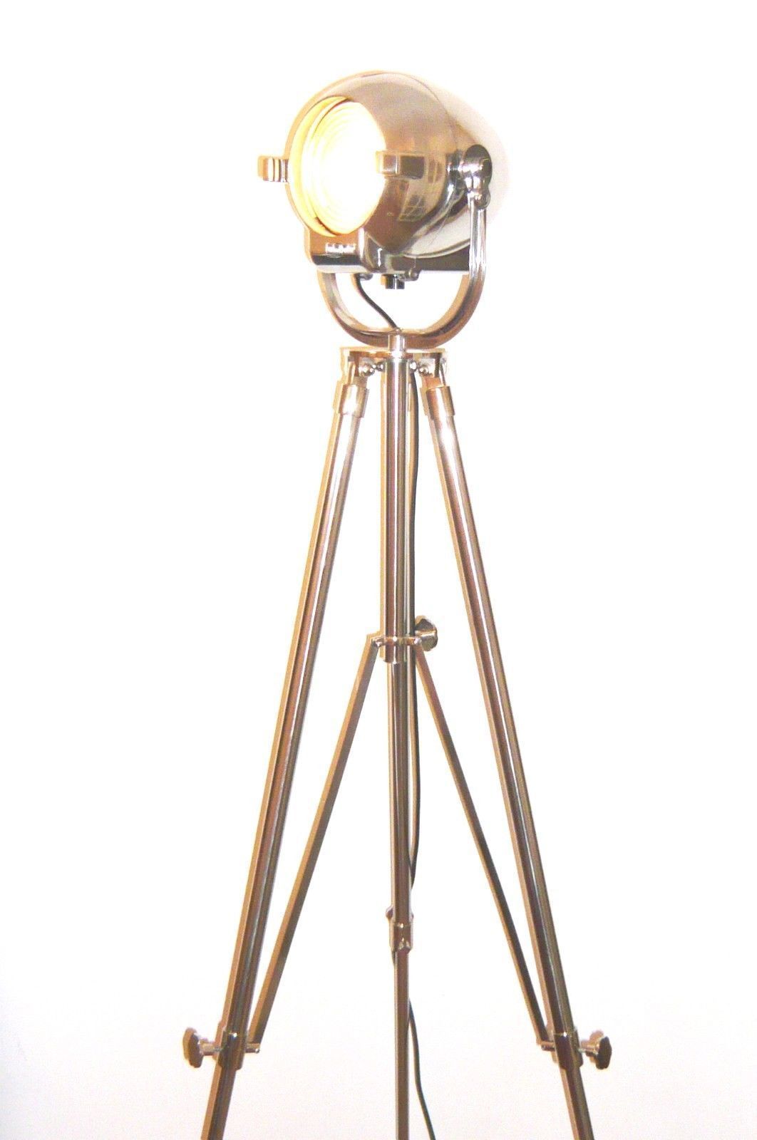1950s Theatre Spot Light By Strand Electric London Film Studio Industrial Patt 123 Movie Lamp Lantern Lampe Tripod Tv Shakespeare & Hathaway photo for sale