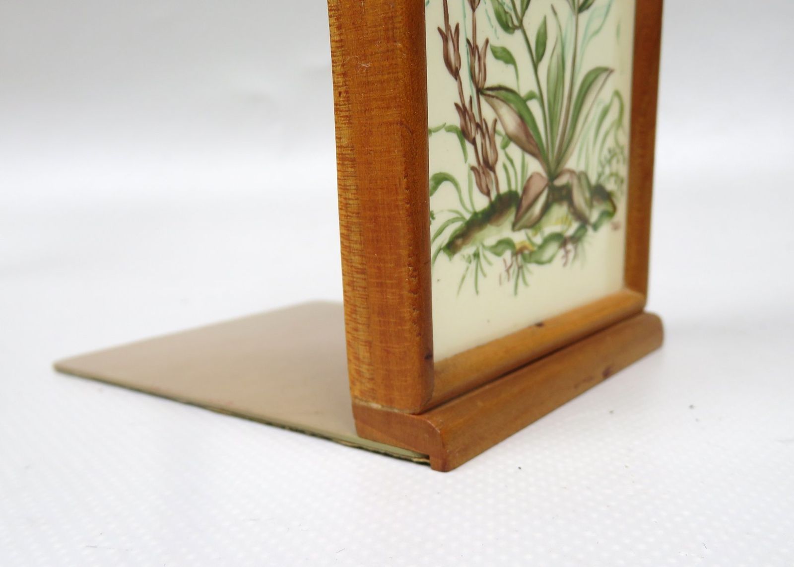 Meadow Flowers, Ilse Wehe, Painting, 1950s, Ceramics, Set Of 2 photo vintage
