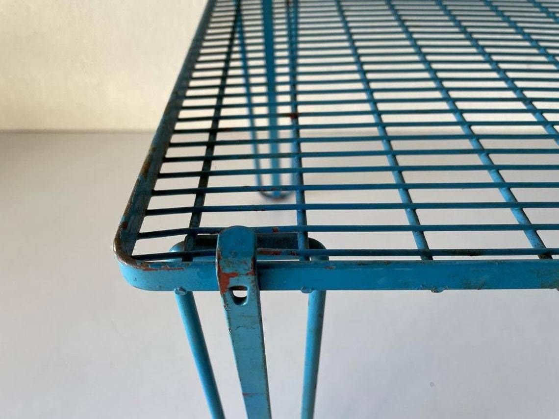 Mid Century Folding Leg Industrial Shelving Unit, 1950s photo buy