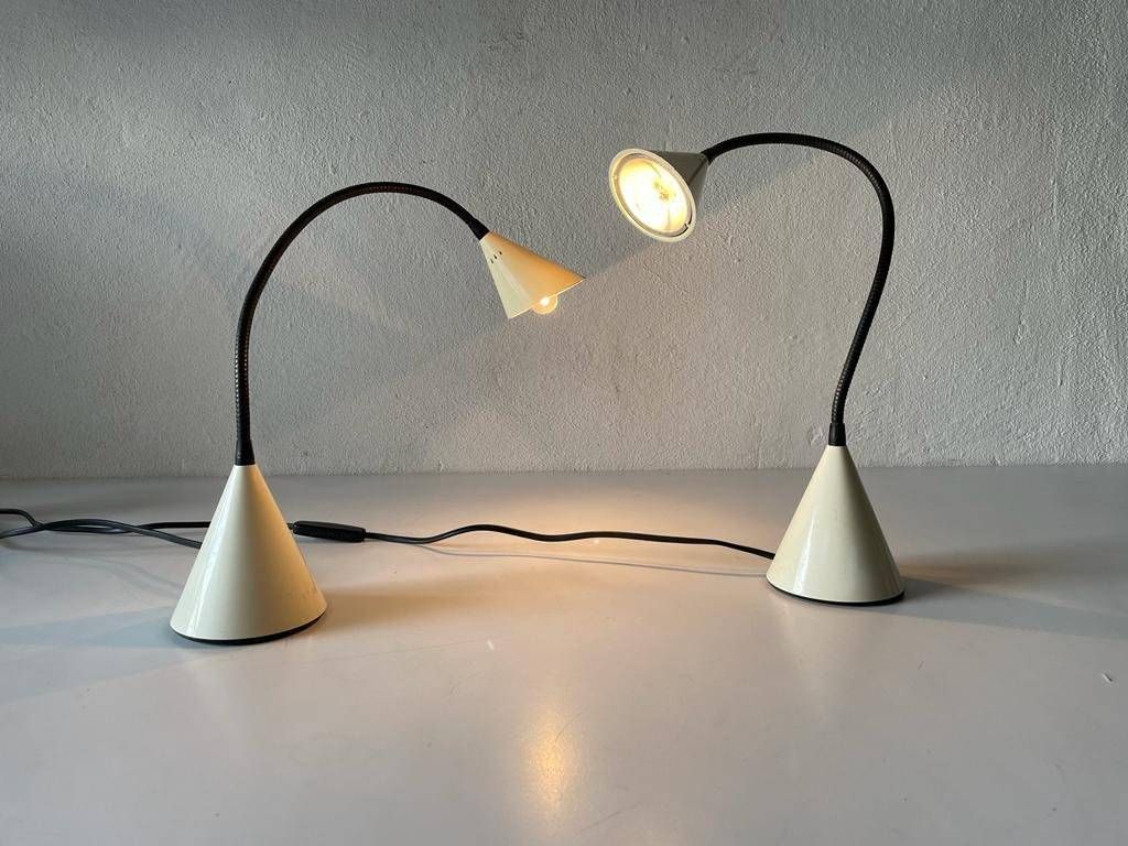 Twist Pair Of Desk Lamps By S. Renko For Egoluce, 1980s, Italy photo Lighting