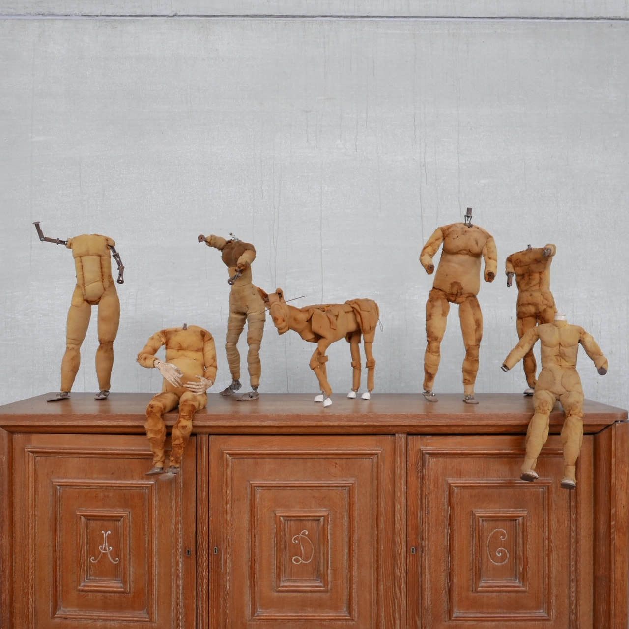 Mid Century Articulated Metal And Foam Mannequin Lay Figures