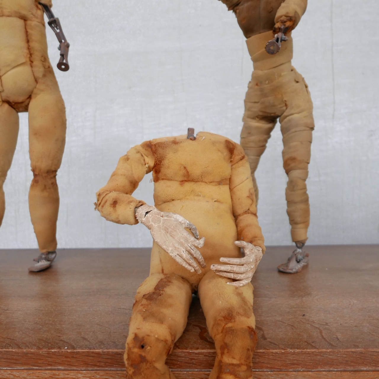 Mid Century Articulated Metal And Foam Mannequin Lay Figures photo vinterior