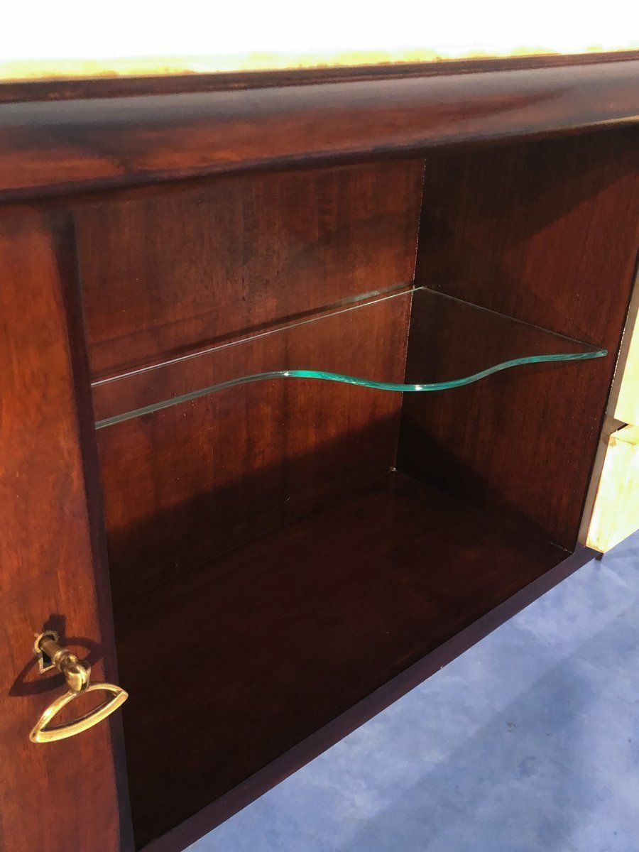 Italian Parchment Center Sideboard By Guglielmo Ulrich, 1950s photo for sale