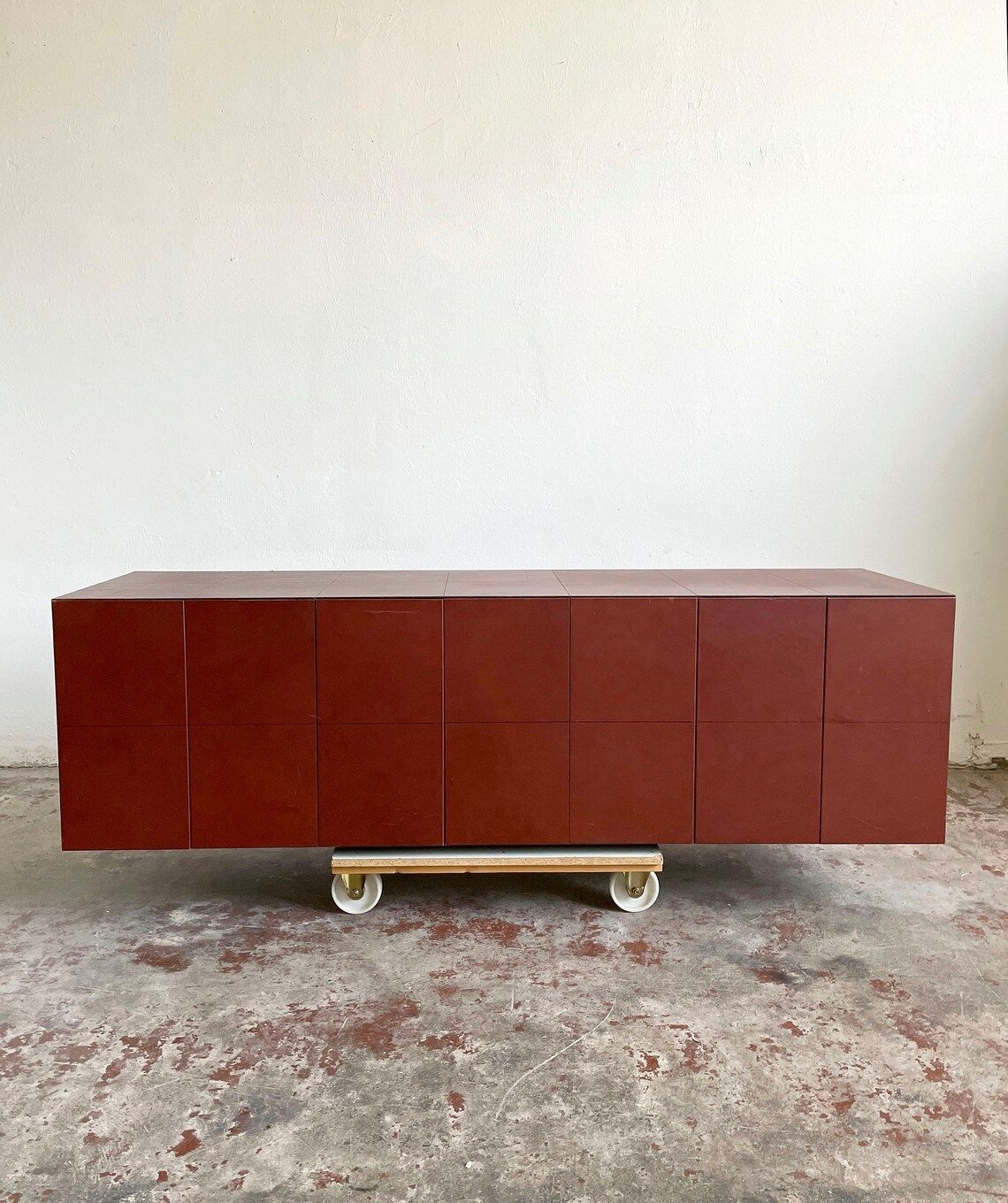 Exclusive Leather Sideboard, Leather Cabinet C.E.O. Cube By Lella & Massimo Vignelli For Poltrona Frau