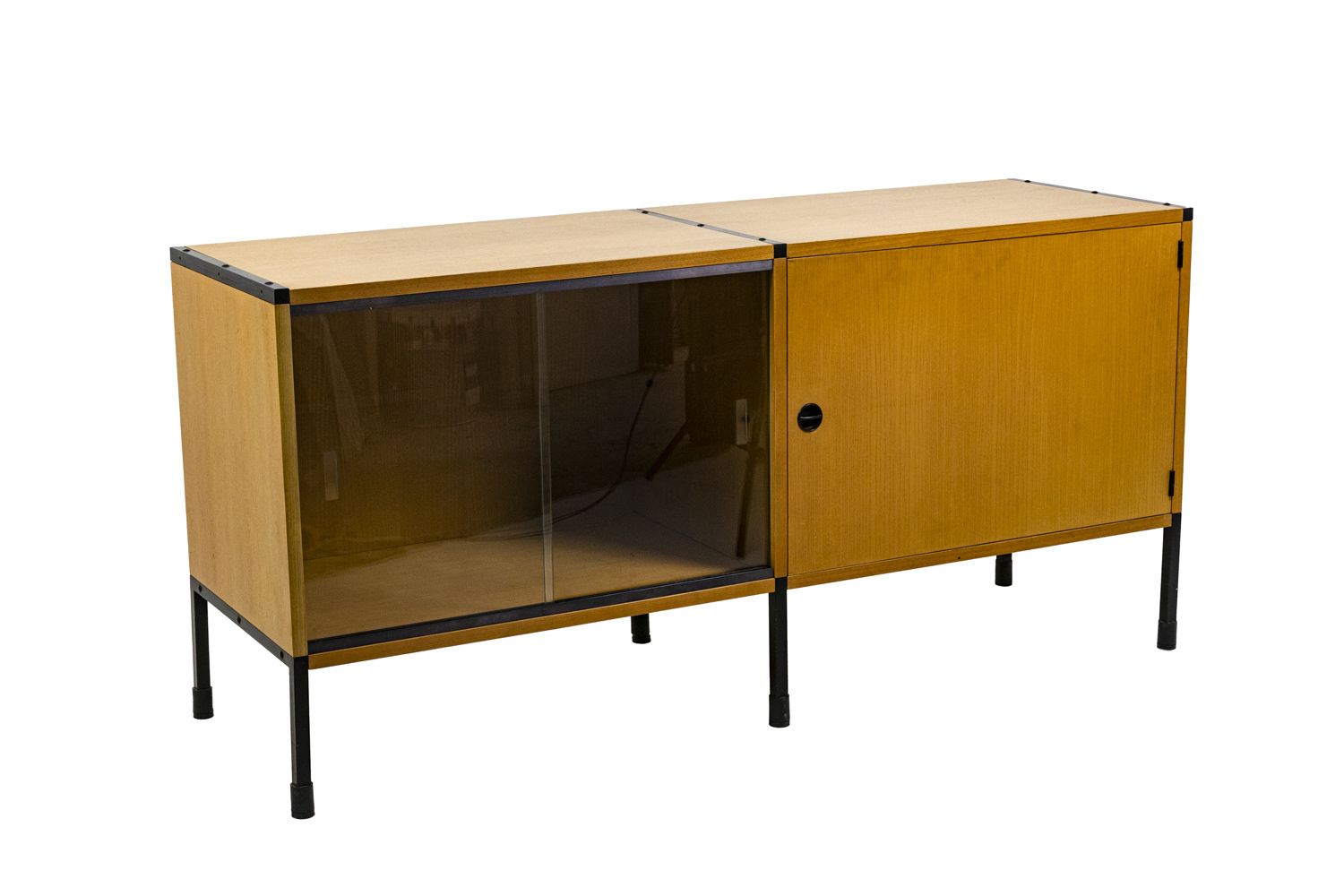 Arp, Sideboard In Ash And Metal, 1950s photo for sale