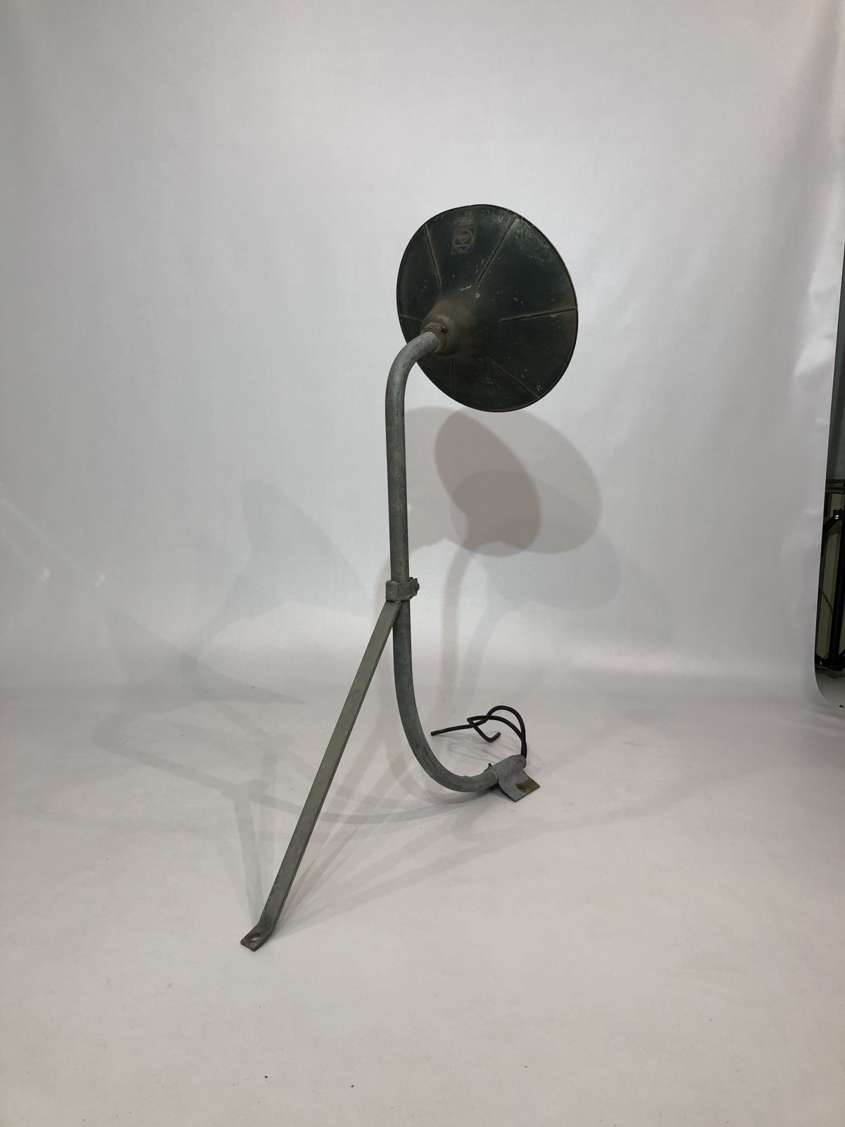 Large Brutal Industrial Wall Light #3 1950s Factory Commercial Lamp Restaurant (Three Available) photo vintage