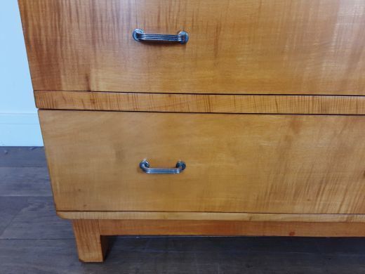 Art Deco Linen Press In A Satin Maple photo Furniture