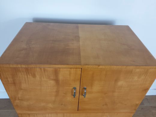 Art Deco Linen Press In A Satin Maple photo vinterior