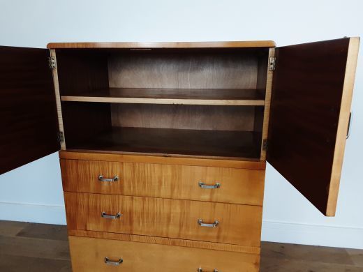 photo buy Art Deco Linen Press In A Satin Maple