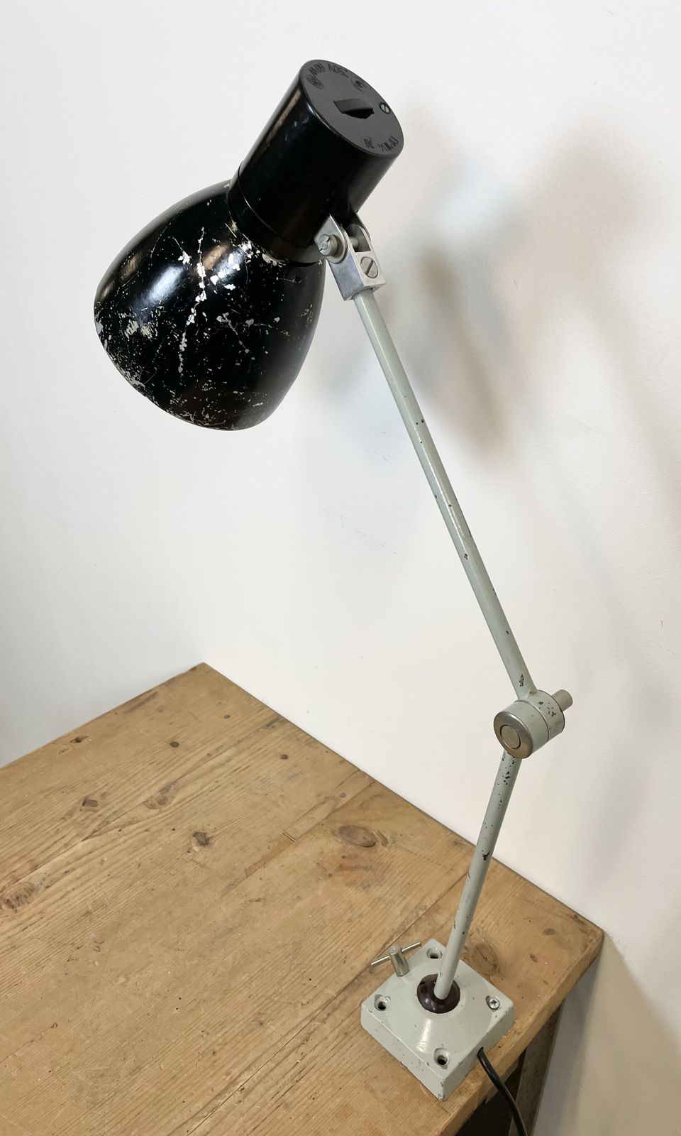 photo for sale Black Industrial Table Lamp From Elektrosvit, 1970s