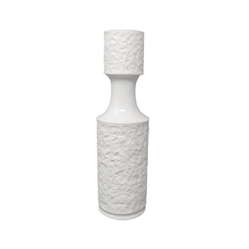 1970s Stunning Space Age White Vase In Bavaria's Porcelain. Made In Germany