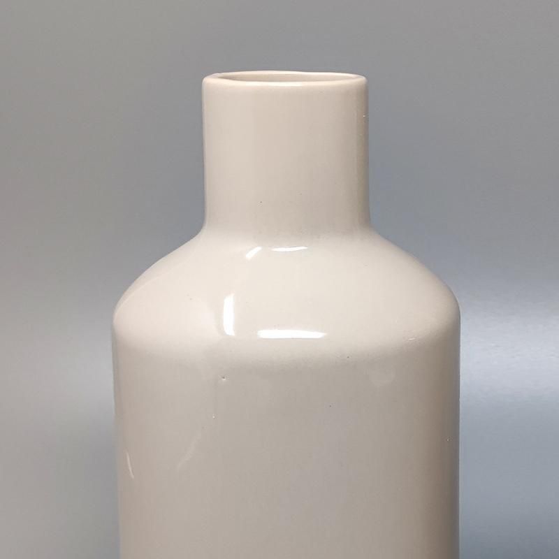 1970s Amazing Pair Of Vases In Ceramic By F.Lli Brambilla In Beige Color. Made In Italy photo 306.0