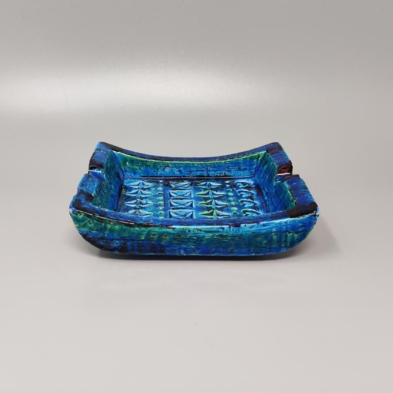 1960s Bitossi Ashtray/Catchall By Aldo Londi Blue Rimini Collection photo Home Decor