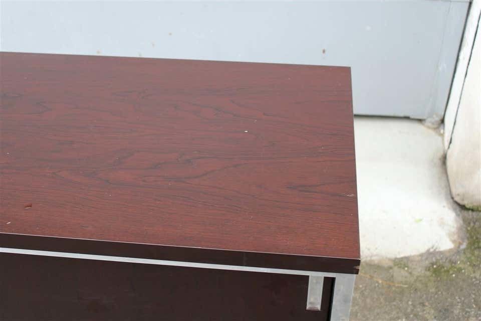 Minimalist Sideboard In Wood And Metal Parts Tecno 1970 Italia photo vinterior