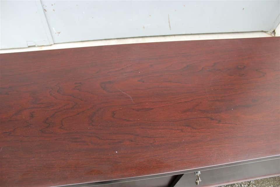 2612.0 Minimalist Sideboard In Wood And Metal Parts Tecno 1970 Italia photo