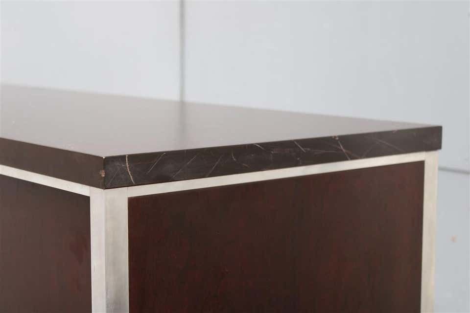 photo vinterior Minimalist Sideboard In Wood And Metal Parts Tecno 1970 Italia