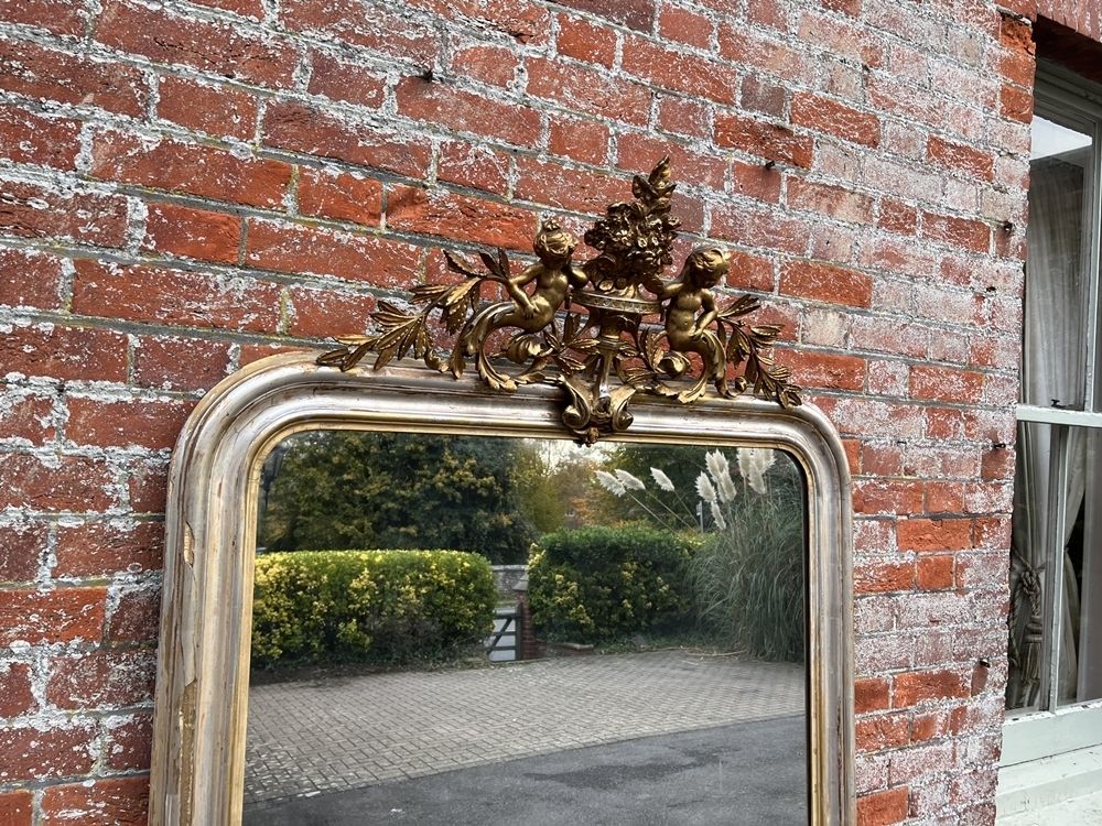A Fabulous Large Antique French 19th Century Mirror photo Home Decor