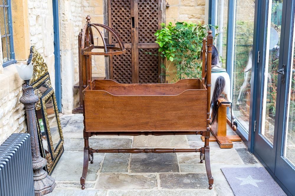 19th Century Canopied Child's Cradle photo furniture
