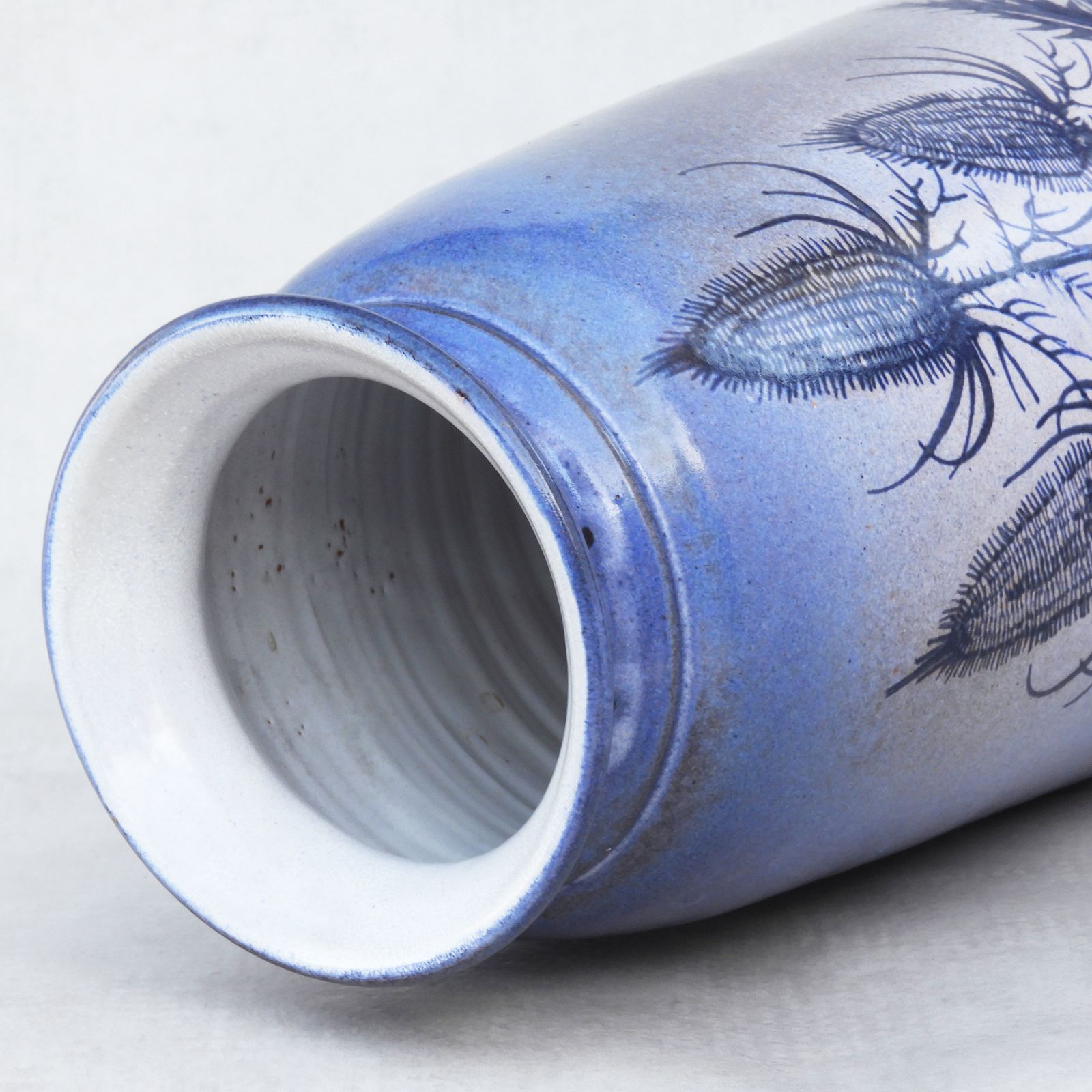 Tall Mid Century French Ceramic Vase By Jacques Fonck Et Jean Mateo For Vallauris C1960 photo 861.8