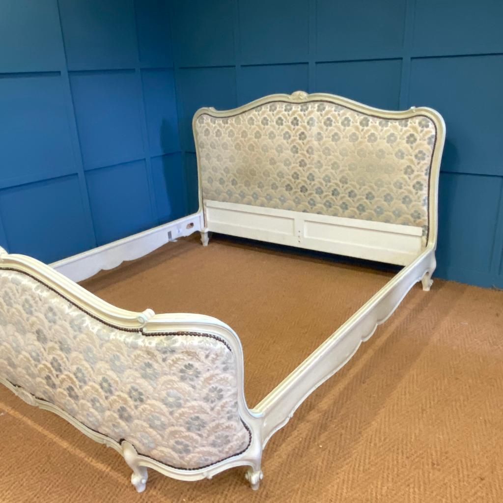 Super King   6ft Antique French Upholstered Bed photo for sale