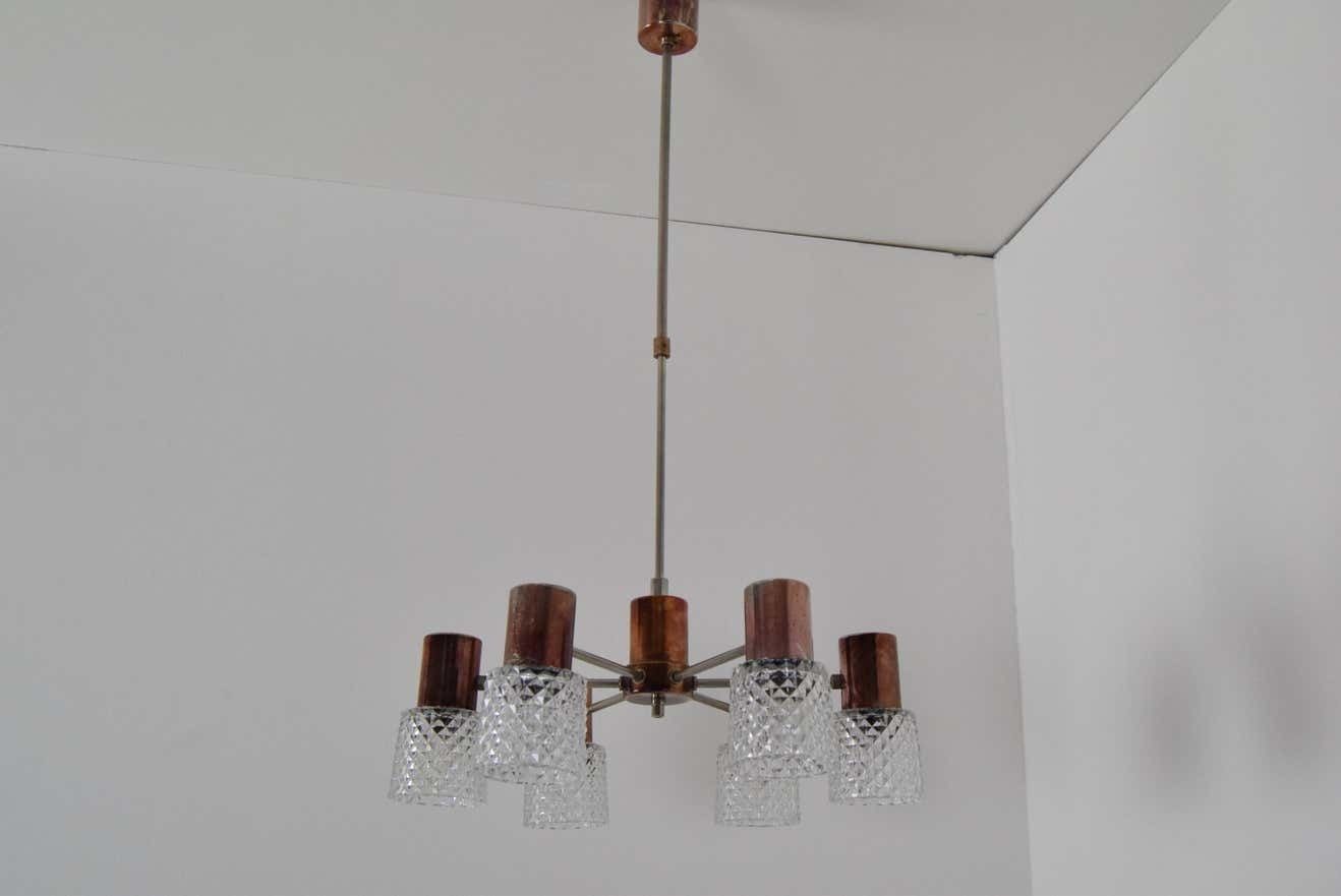 Mid Century Chandelier By Kamenicky Senov,1960's photo vintage