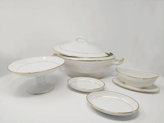 1950s Original Astonishing Tureen Soup Set Made In Italy (Ceramic By Laveno) photo for sale