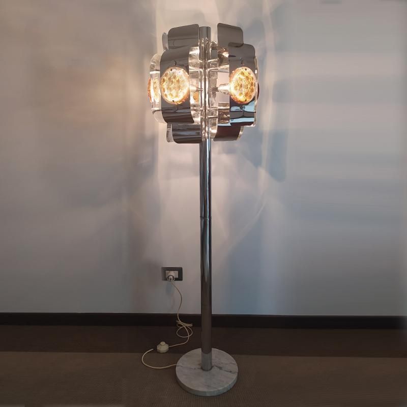 Astonishing Floor Lamp By Toni Zuccheri For Mazzega With Murano Glasses And Marble Base 1970s photo Lighting