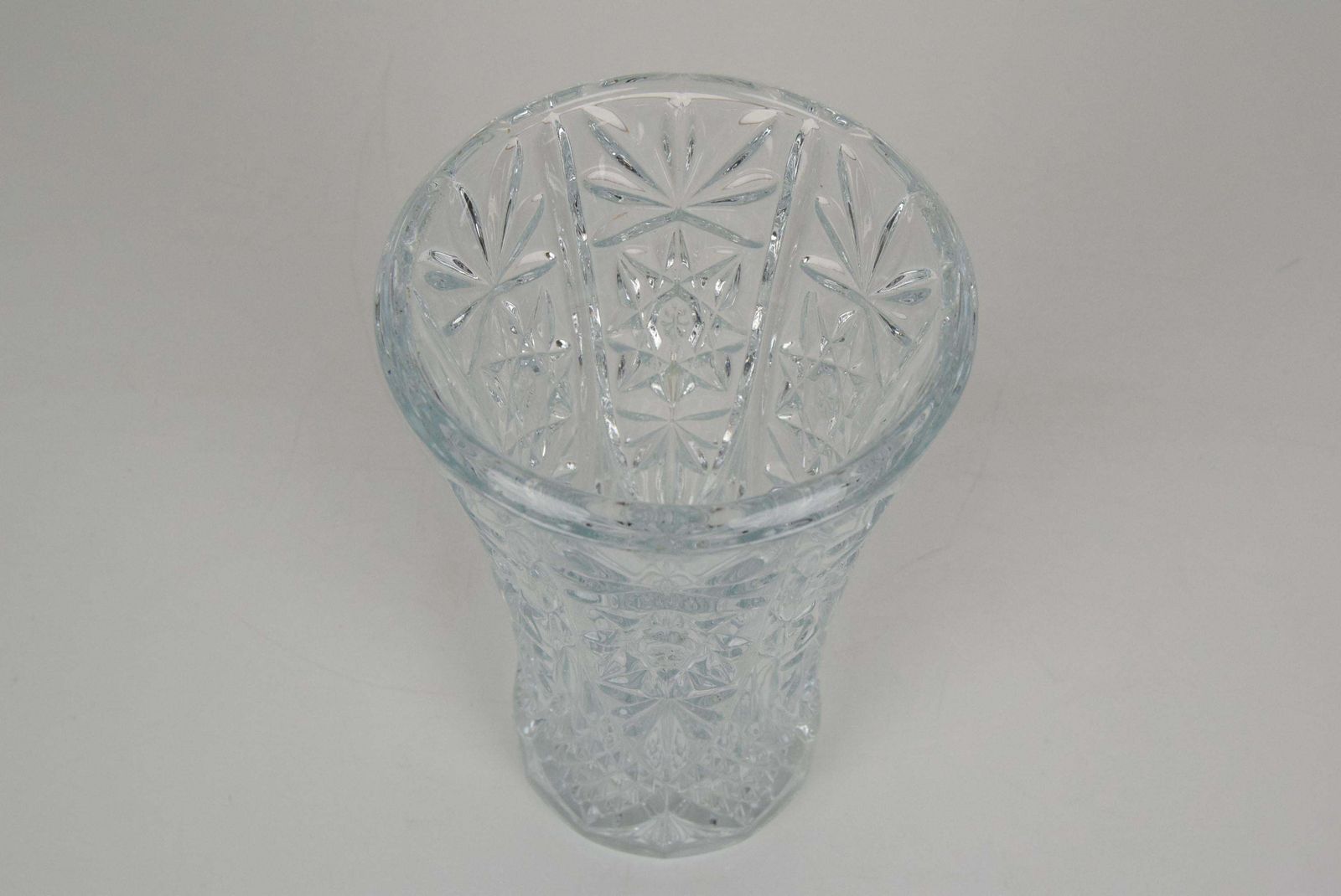 Mid Century Crystal Glass Vase,1950's photo 260.0