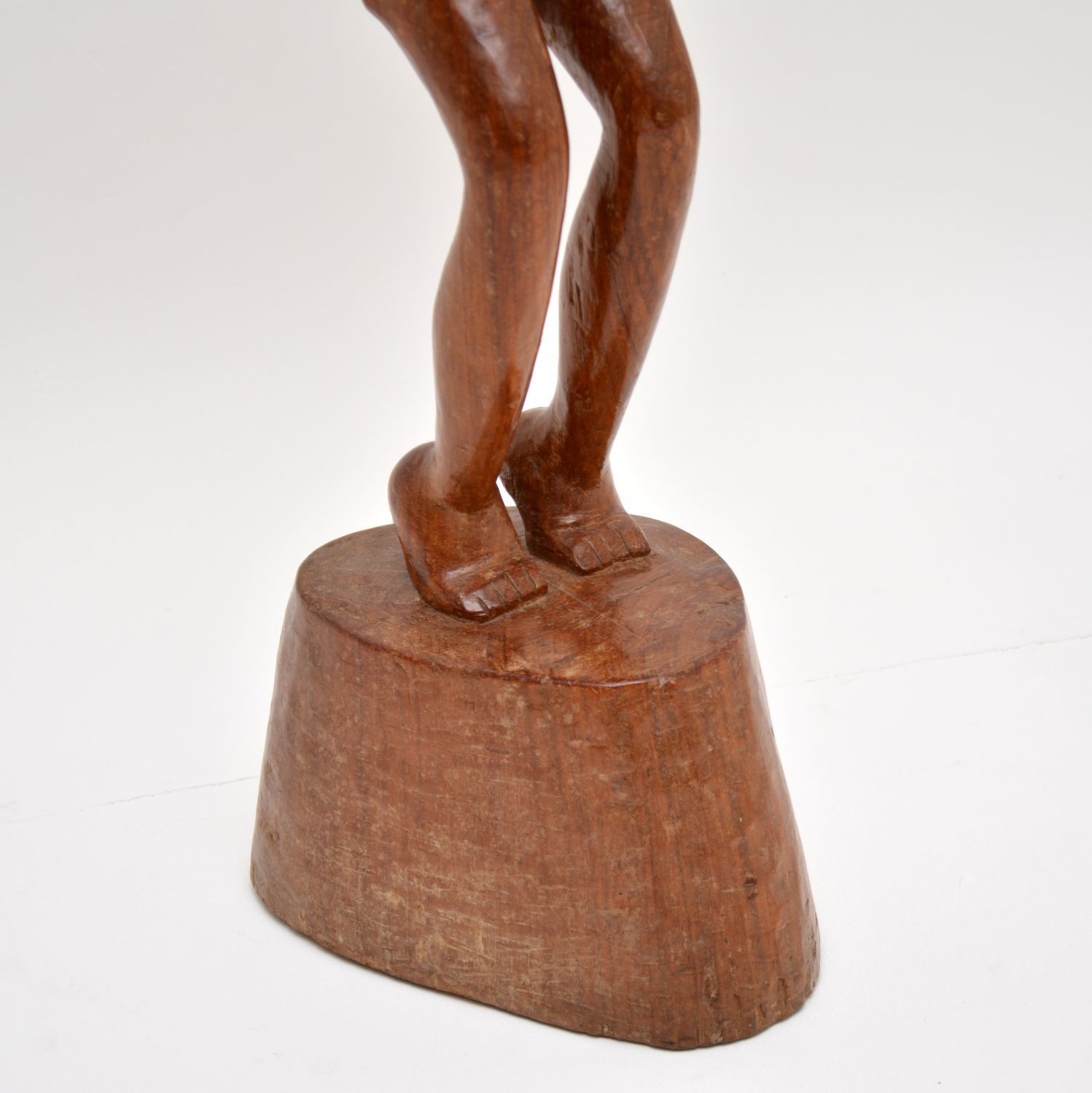 Jamaican Carved Walnut Sculpture By K. Tekroade photo buy