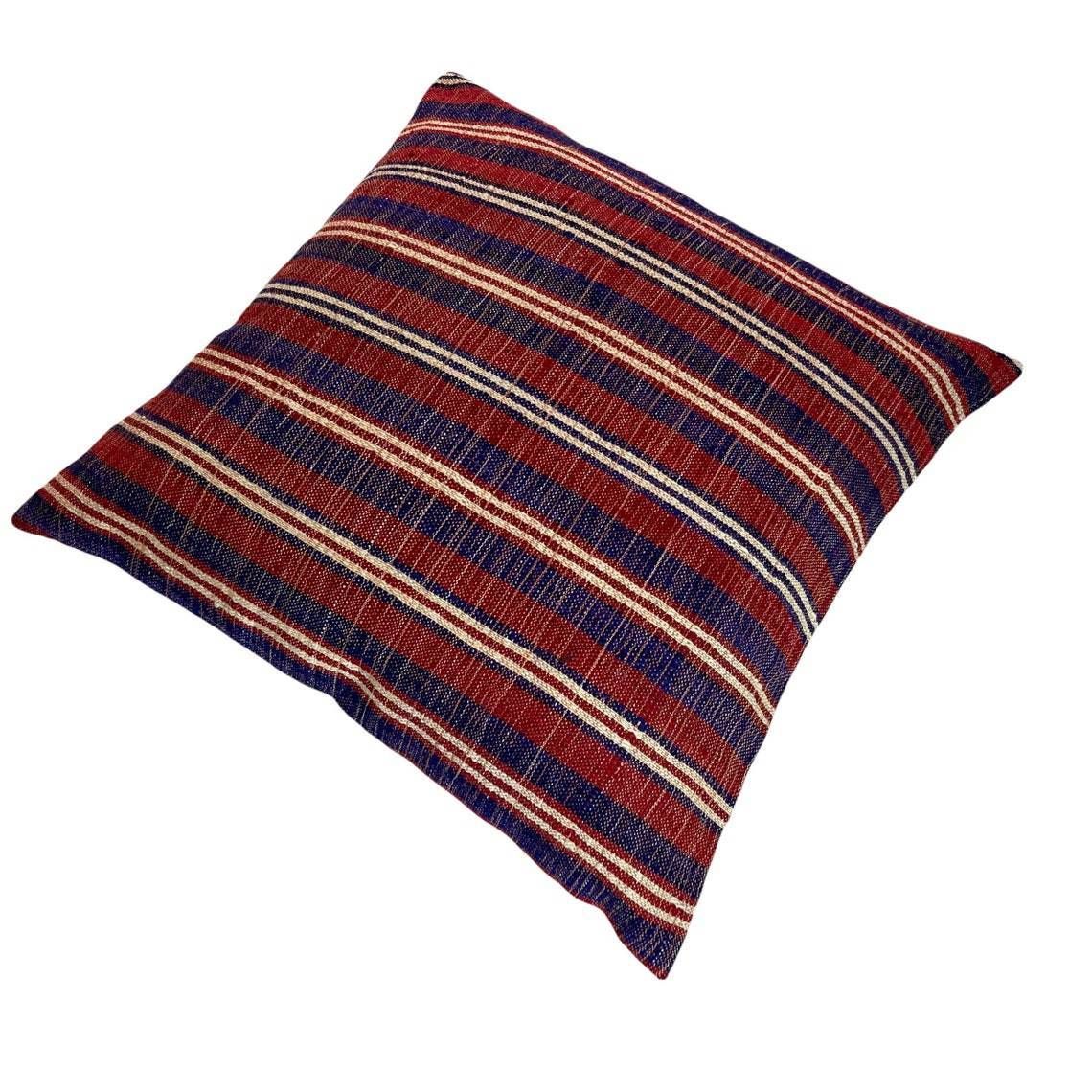 Anatolische Handgeweven Kilim Kussenhoes | Tribal Kussen | Etnische Kelim Kussenhoes | 60x60 Cm photo 96.0