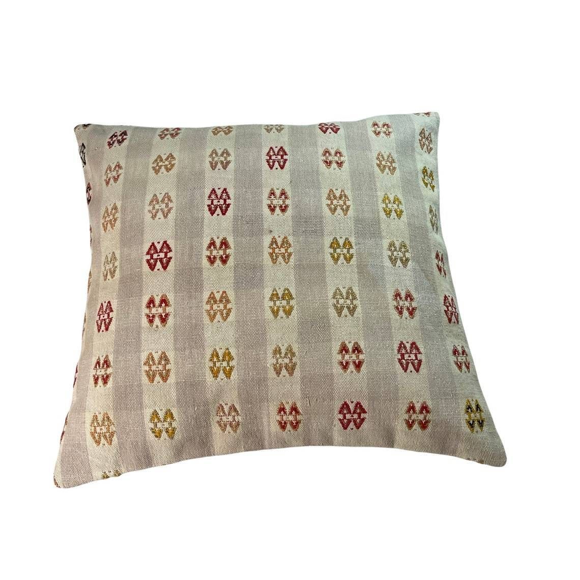 Anatolian Handwoven Kilim Pillow Cushion Cover Kilim Pillow Cover Tribal Pillow Ethnic Kelim Kissenbezug  60x60 Cm Kilim Cushion Cover photo 96.0