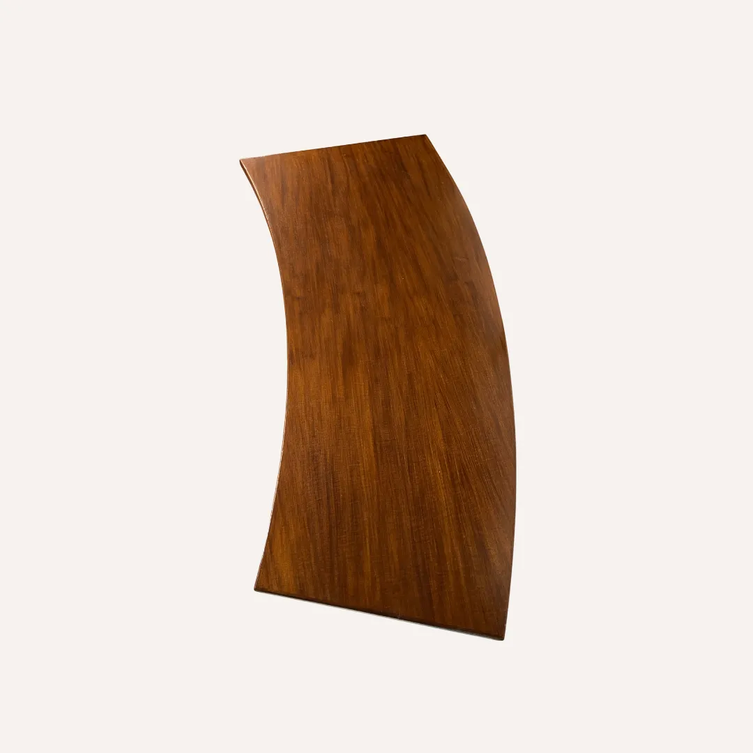 Teak Veneered Kidney Shaped Curved Coffee Table photo for sale