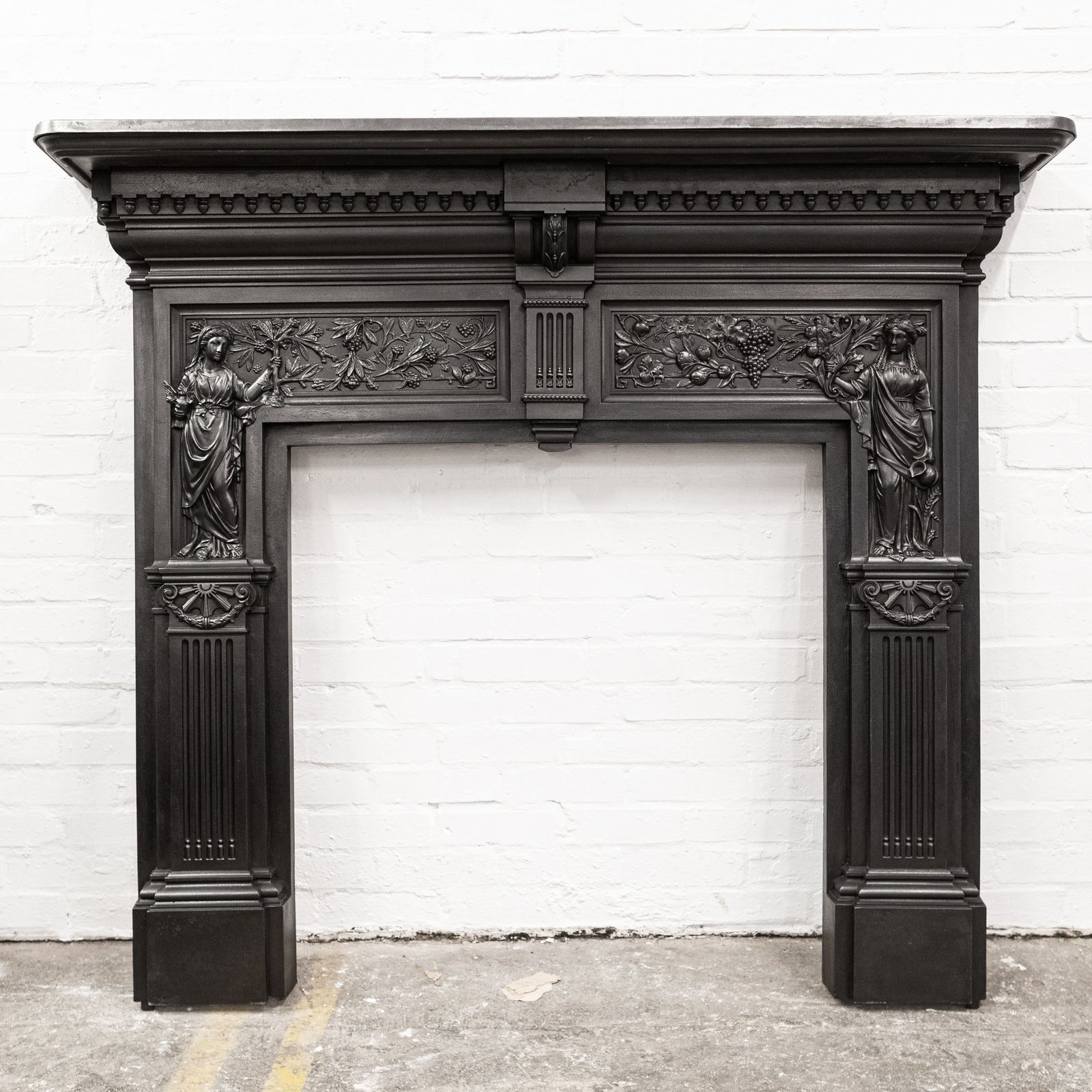 Antique Victorian Cast Iron Fireplace Surround photo for sale