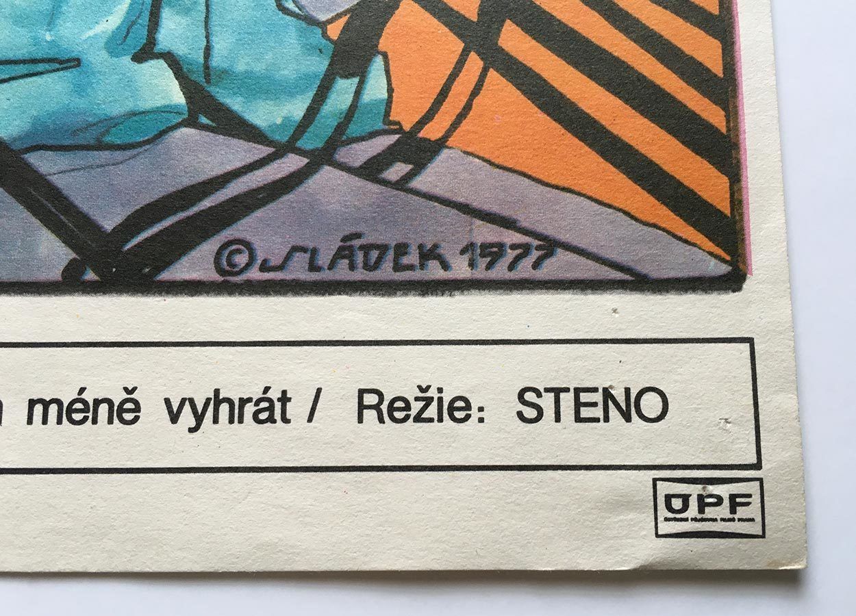 Original Film Poster, Horse Fever, Antonín Sládek, 1977, Genuine Czech Vintage Print photo buy