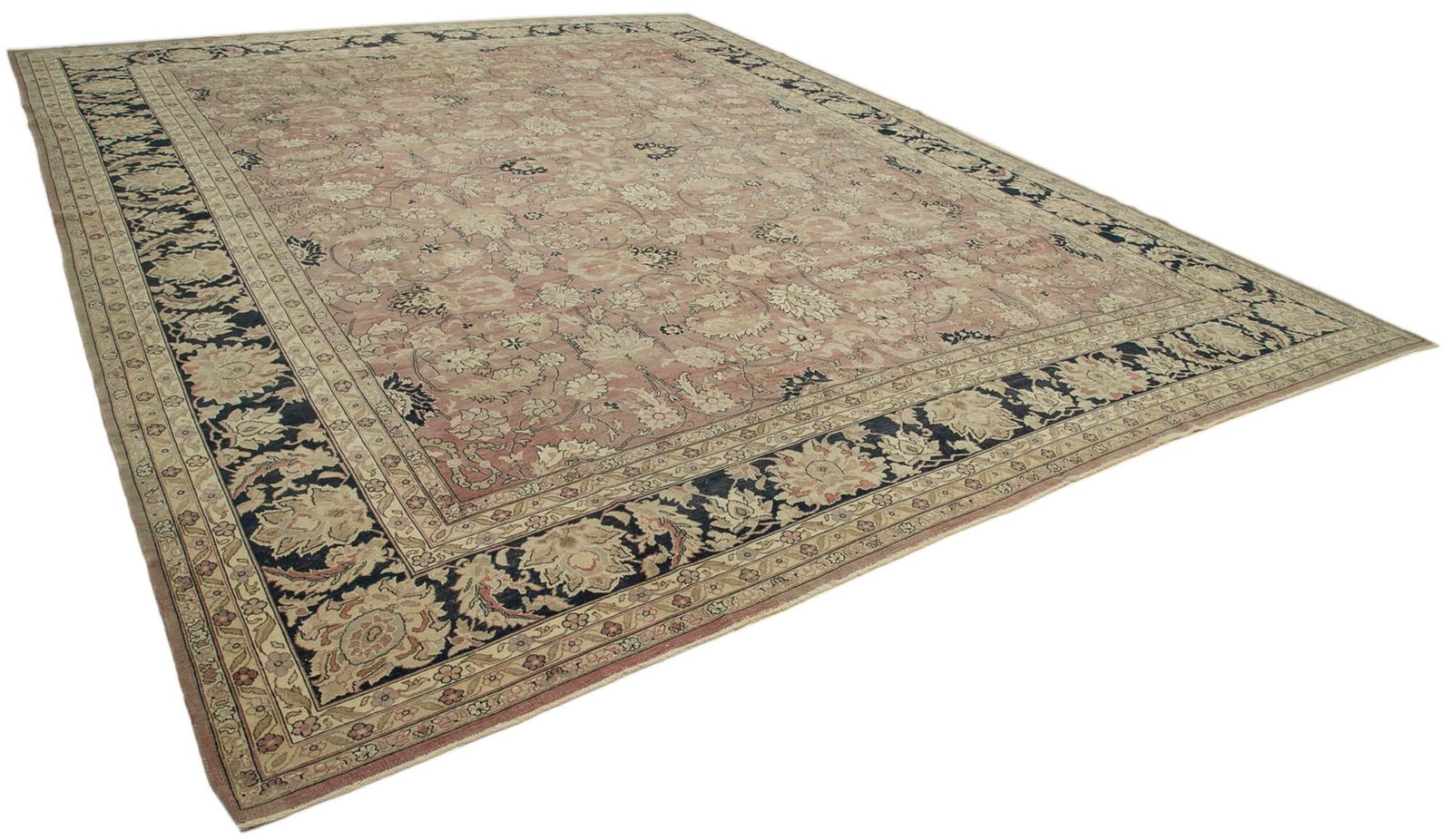 Handmade Wool Oriental Beige Large Oushak Area Rug   400 Cm X 490 Cm photo furniture