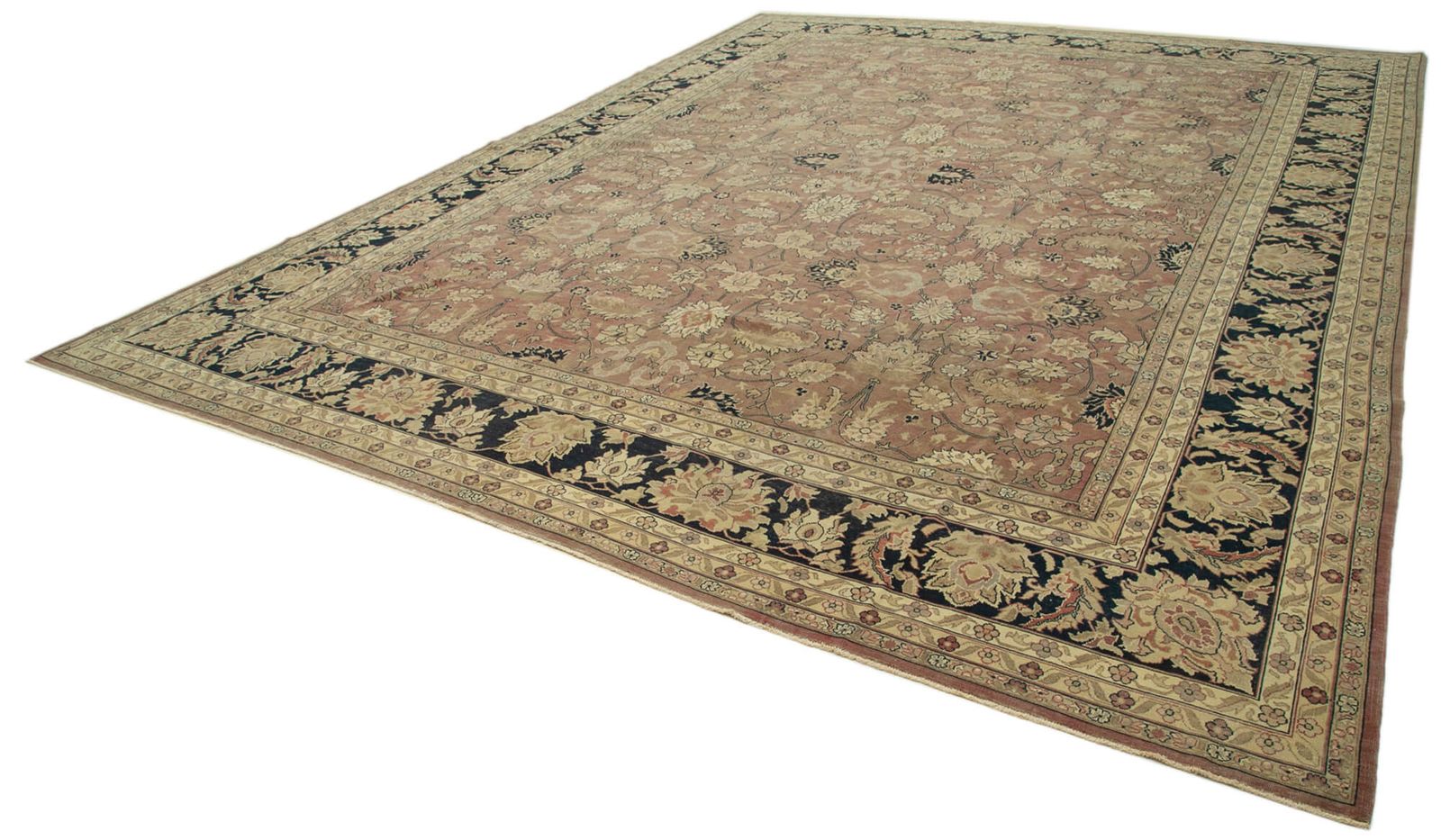 Handmade Wool Oriental Beige Large Oushak Area Rug   400 Cm X 490 Cm photo for sale