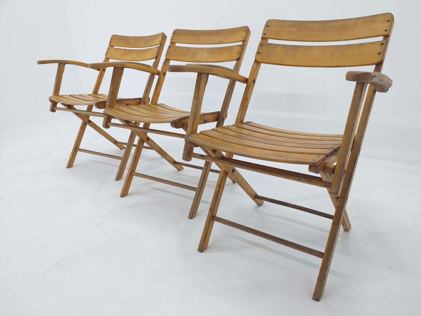 Set van drie Bauhaus klapstoelen (fauteuils) Naether photo Meubels
