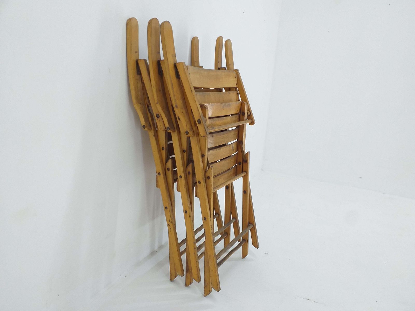 793.0 Set van drie Bauhaus klapstoelen (fauteuils) Naether photo