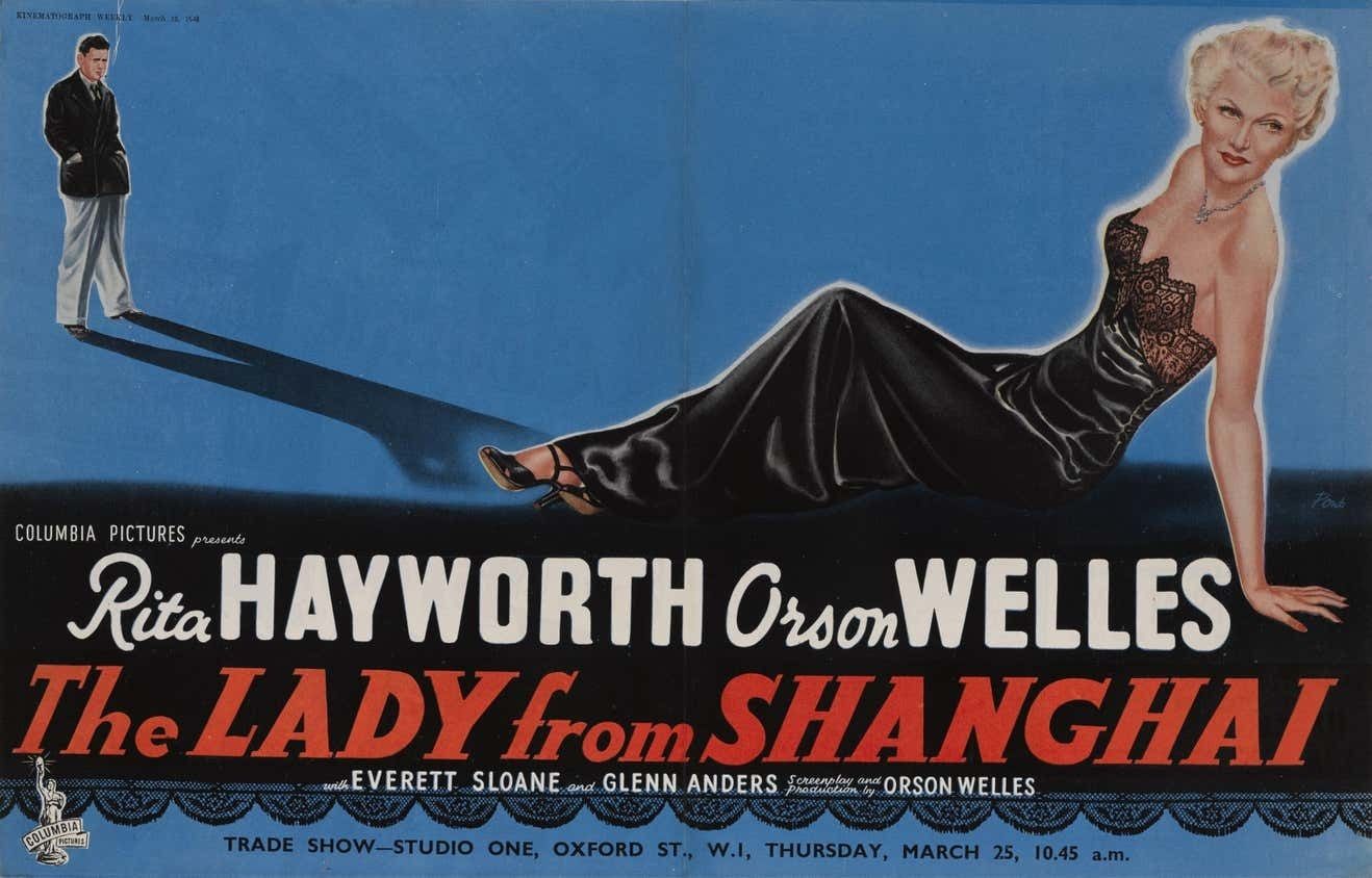 The Lady From Shanghai Advertisement Poster photo furniture