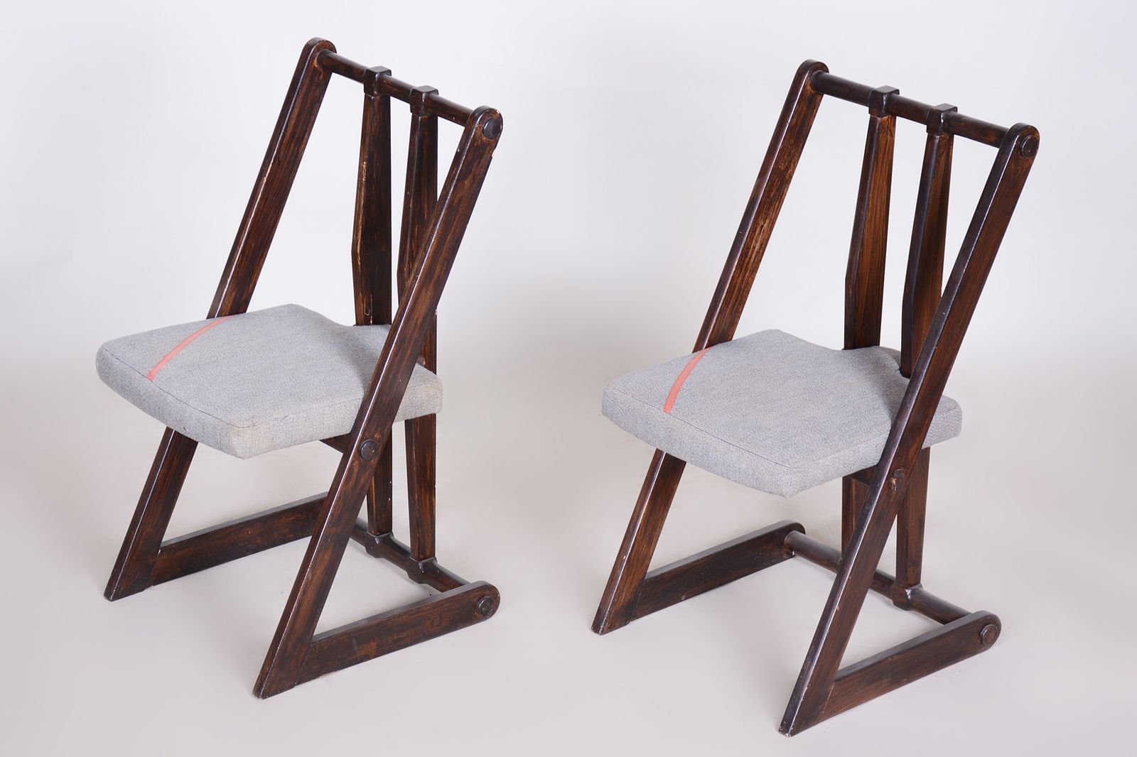 Pair Of Avant Gard Armchairs. Made In 1940s Czechia. Original, Non Restored. photo Furniture