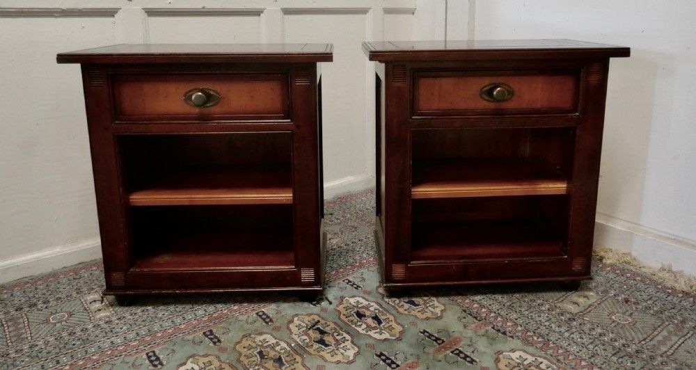 A Pair Of French 2 Tone Fruitwood Bedside Cupboards Or Night Tables photo furniture