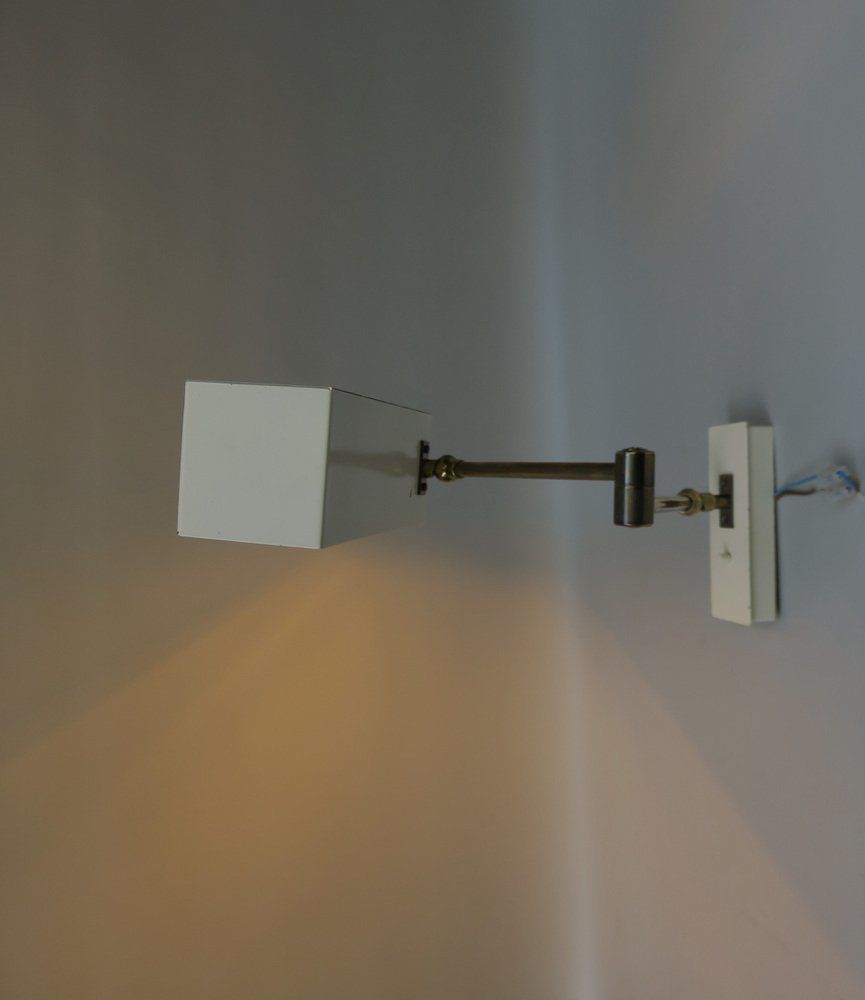 photo vinterior Beige Kubus Wall Lights By Max Bietenholz For Bünte & Remmler, 1960s, Set Of 2