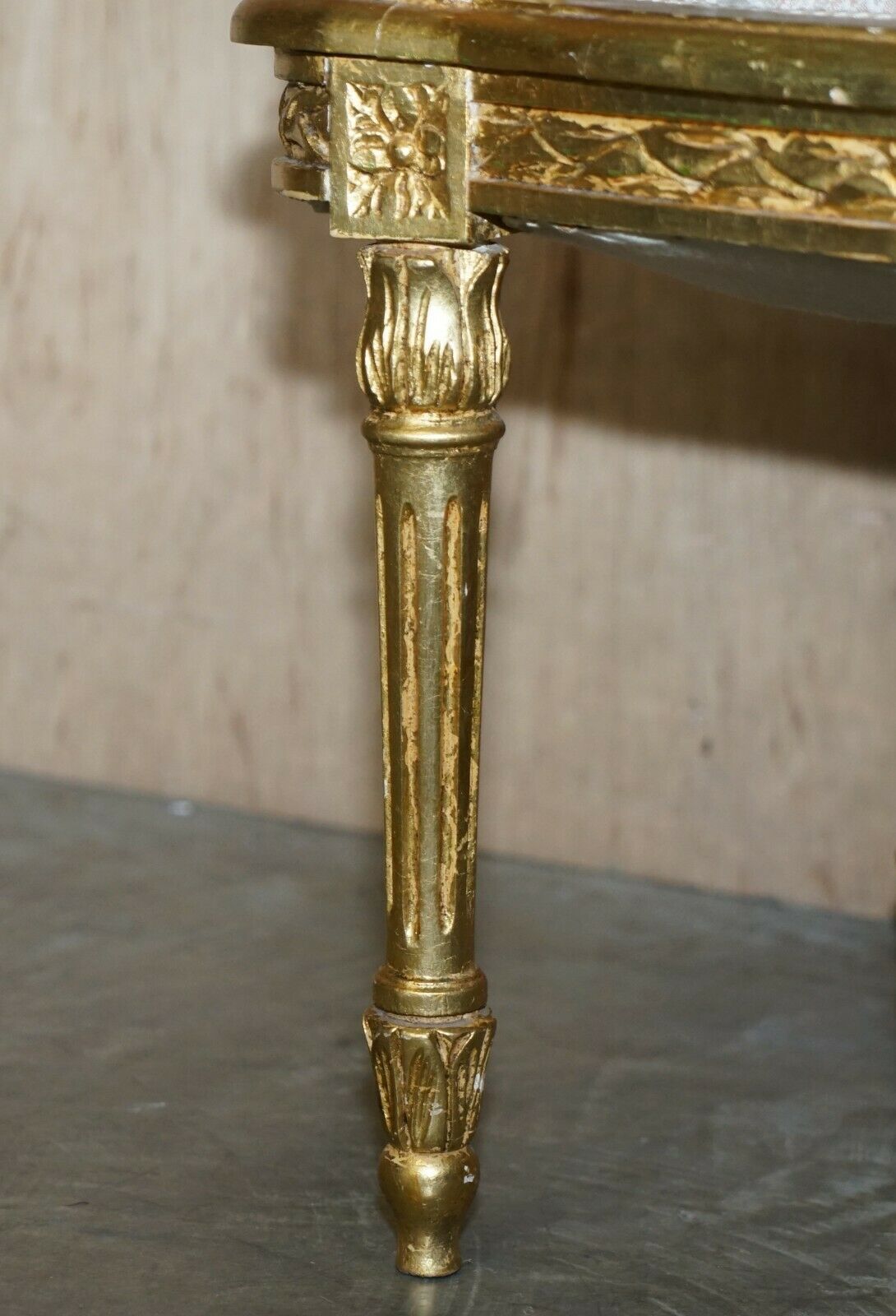 photo furniture Fine Antique Napoleon III Circa 1870 Gold Giltwood Bergere Louis XVI Sofa Settee