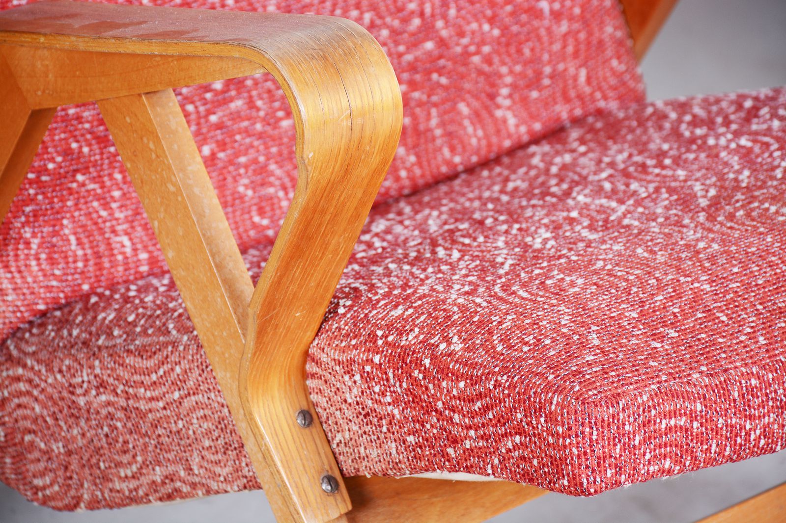 photo furniture Pair Of Salmon Midcentury Armchairs, Made By Tatra Pravenec, 1950s Czechia